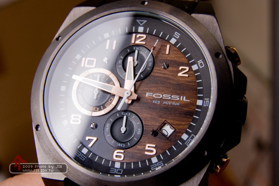 FOSSIL_雙星質感三眼計時腕錶(黑)