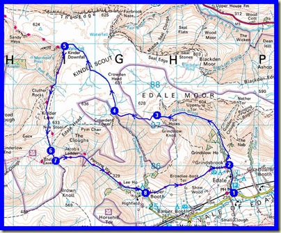 Our route - 15.5 km, 623 metres ascent, 5.5 hours including 45 mins stops (Naismith 4 hrs 8 min)