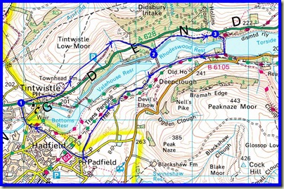 Our 10 km route, with 315 metres ascent, taking under 2.5 hours