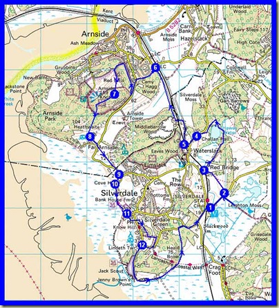 Our route - 17 km, 340 metres ascent, 5 hours