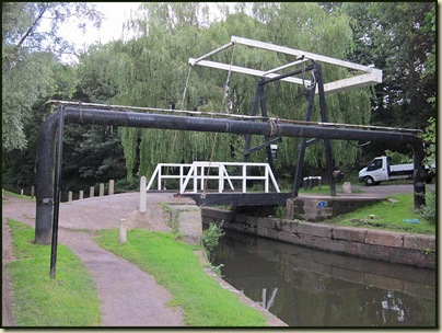 A lift bridge on the Peak Forest Canal