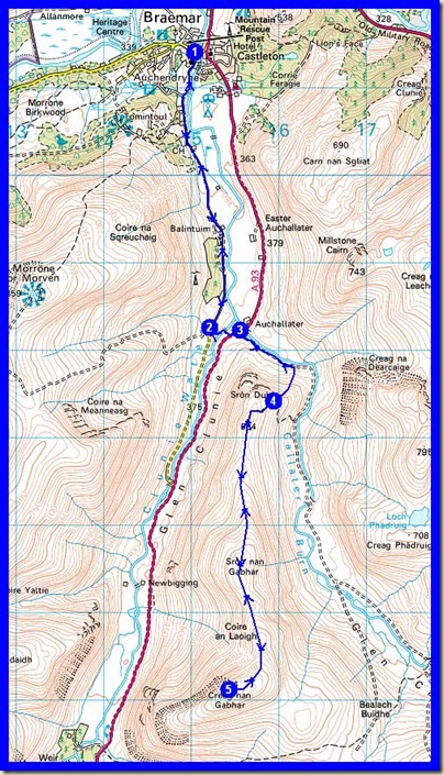 Our route - 18km, 650 metres ascent, 6.5 hours