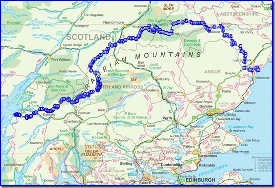 Our TGOC 2011 route - 365km (227 miles) with 16,300 metres ascent