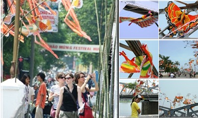 View Hue Festival 2010 - 1000 kites on the Trang Tien Bridge