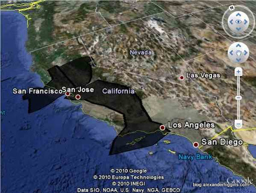Gulf Oil Spill Over Sacramento California