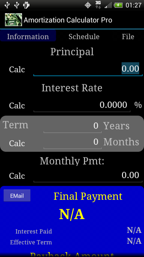Amortization Calculator Pro Screen 1