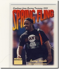 Skybox Spring Fling Barry Bonds