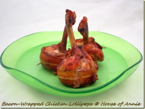 bacon-wrapped chicken lollipops