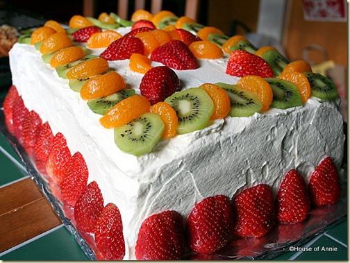 Vanilla Butter Layer Cake with Fruit from House of Annie - NOT a Bakery!