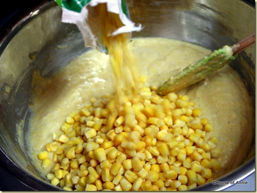 Adding Corn Kernels to Cornbread Batter