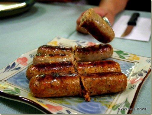 house-made sausages-my restaurant kuching