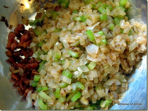 bacon celery and onions for stuffing