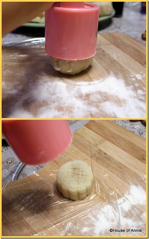 pressing snowskin mooncakes