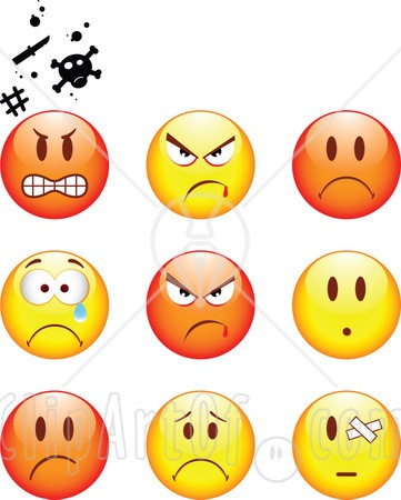 [25453-clipart-illustration-of-a-group-of-mad-angry-bully-crying-and-bandaged-red-and-yellow-emoticon-faces[6].jpg]