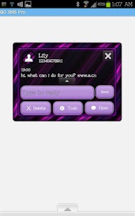 How to mod GO SMS - Purple Stripes 5 1.1 unlimited apk for bluestacks