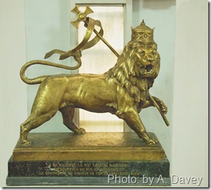 lion of judah bronze given to the emperor