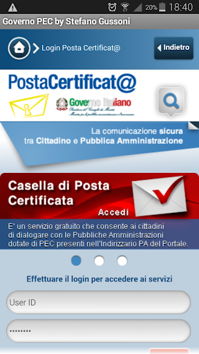 WebMail Mobile Governo PEC