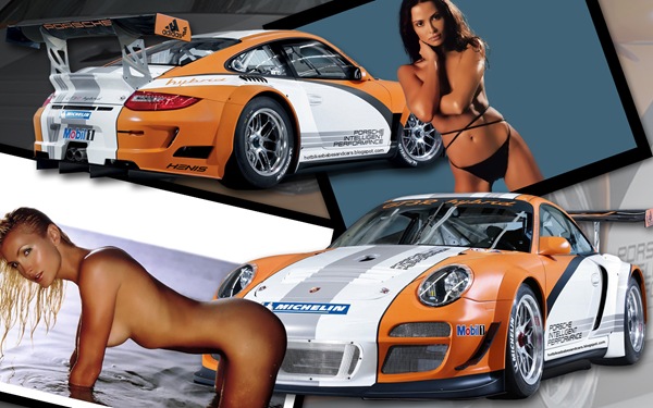 porsche_911_GT3_R_hybrid_and_hot_women_wallpaper