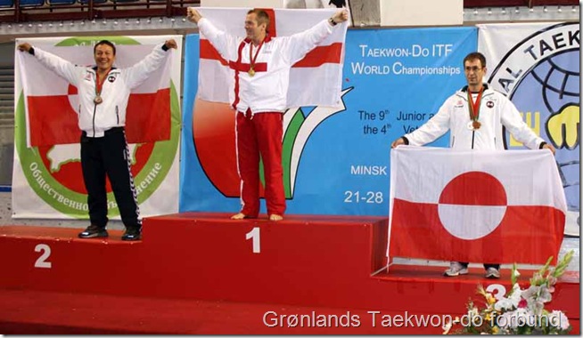 Et af VM's højdepunkter med hele to grønlandske medaljetagere på sejersskamlen i