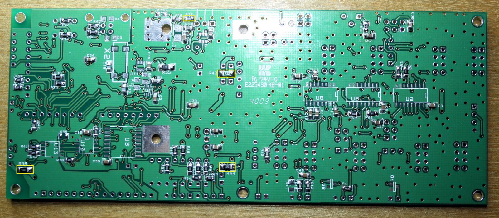 KB1MTS: 10ohm, 2.2ohm and 0.2ohm Resistors added. (R44,R56,R32,R43) All ...
