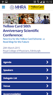 MHRA YC 50th Conference App Screenshots 2