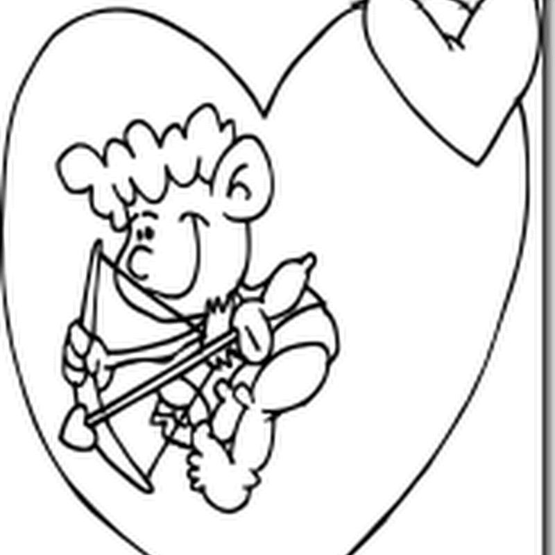 Dibujos para colorear Cupidos San Valentín