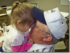Jaelynn and grandpa sharing a moment