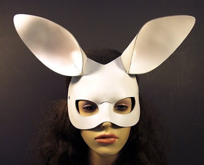 white bunny mask from tom banwell designs