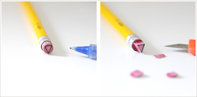 pencil eraser stamp tutorial from creature comforts