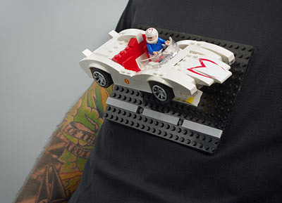Brick Construction Shirt - Camisa personalizada Lego - Speed Racer Detalhe