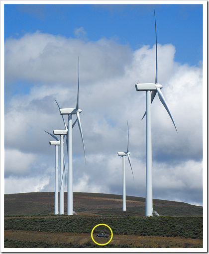 Wild Horse Wind Farm: wind turbines (click for larger image)