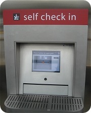 Redmond Library automated self check in machine