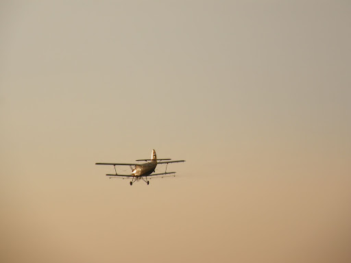 repülőgép, permetezőgép, Budapest, naplemente, blog