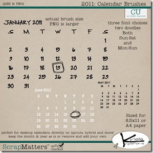 Calendar Brushes 2011