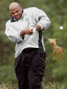 Charles Barkley golfing