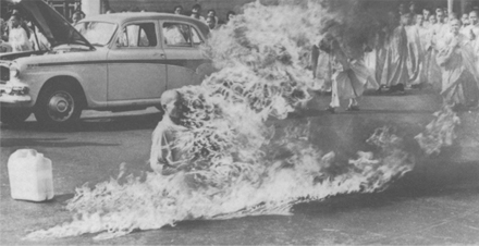 burning monk