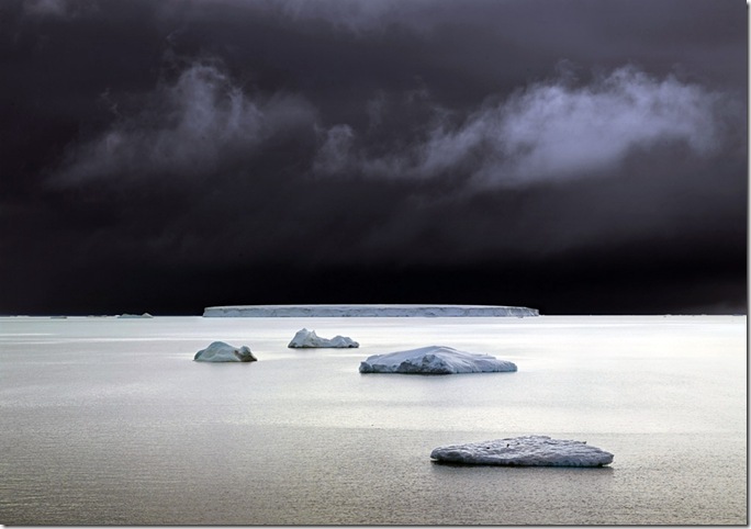 david burdney -antarctica five icebergs