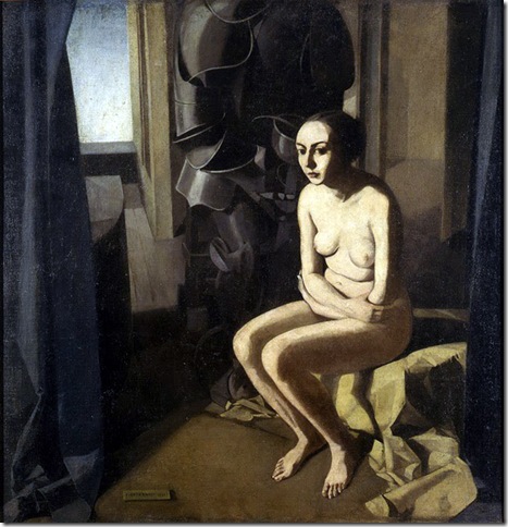 Felice Casorati, La donna e l'armatura, 1921