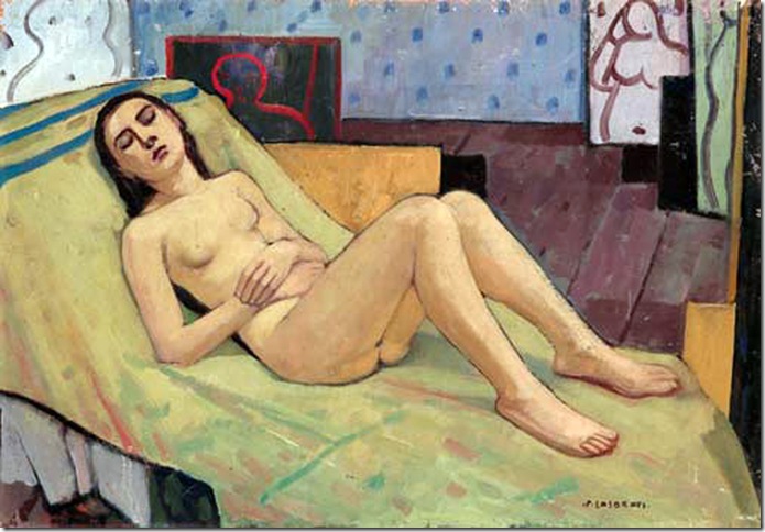 Felice Casorati - Nudo sdraiato (nello studio) - (1934)