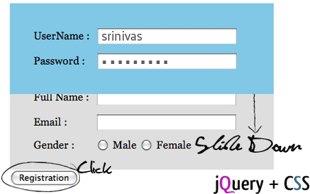 Magical Sign-up Page with jQuery