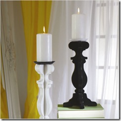 csn baroque candlestick in black