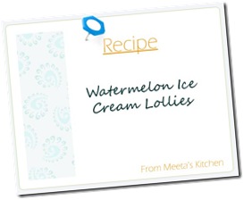 Watermelon Ice Cream Lollies Recipe Card