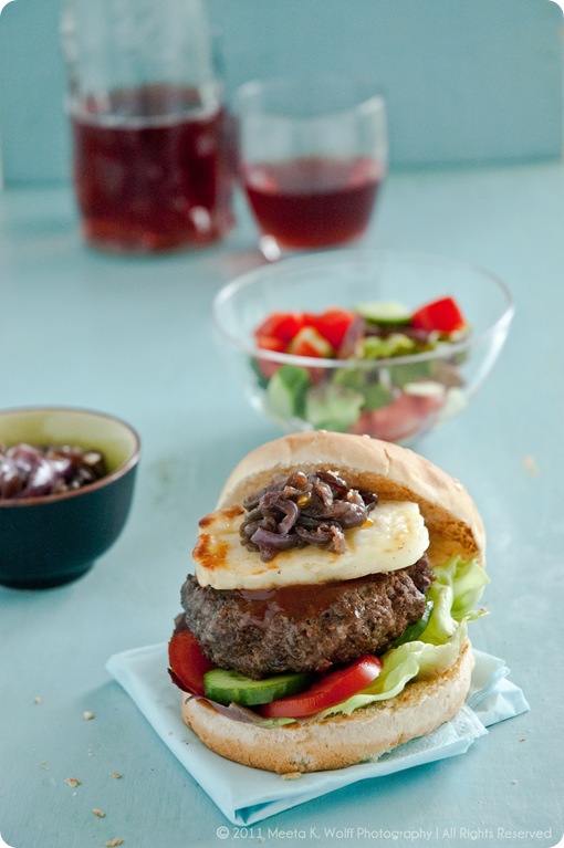 Spiced Lamb Burgers with Caramelized Halloumi Cheese (0008) by Meeta K. Wolff