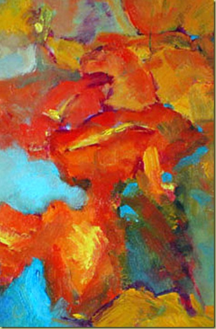 Abstract: Poppies Oil Painting