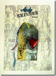 Andy skinner stamed decoart tag