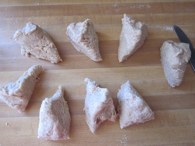 dough divided into eight pieces 