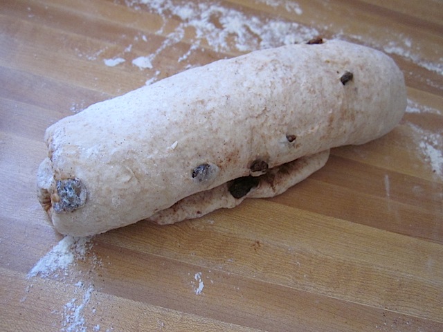 dough rolled up