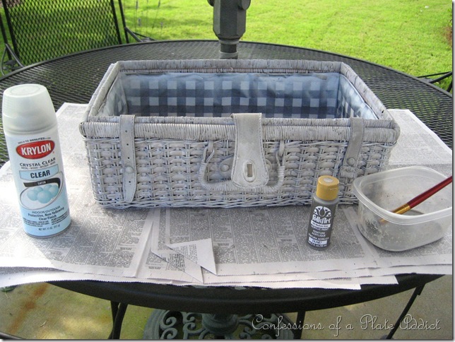 CONFESSIONS OF A PLATE ADDICT Shabby Picnic Basket Planter