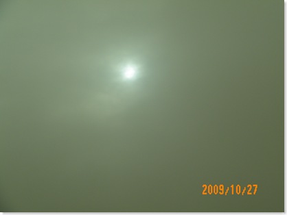 so much dust we could hardly see the sun