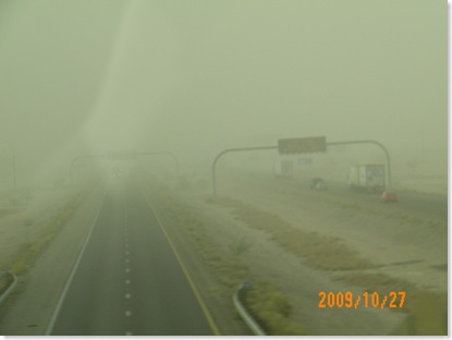 Interstate10 in the dust storm